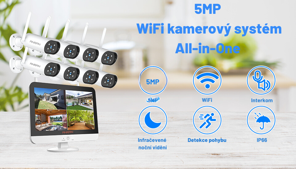 5MP WiFi kamerový systém All-in-One